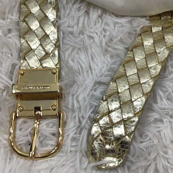 MMK braided gold leather belt M - Picture 5 of 8
